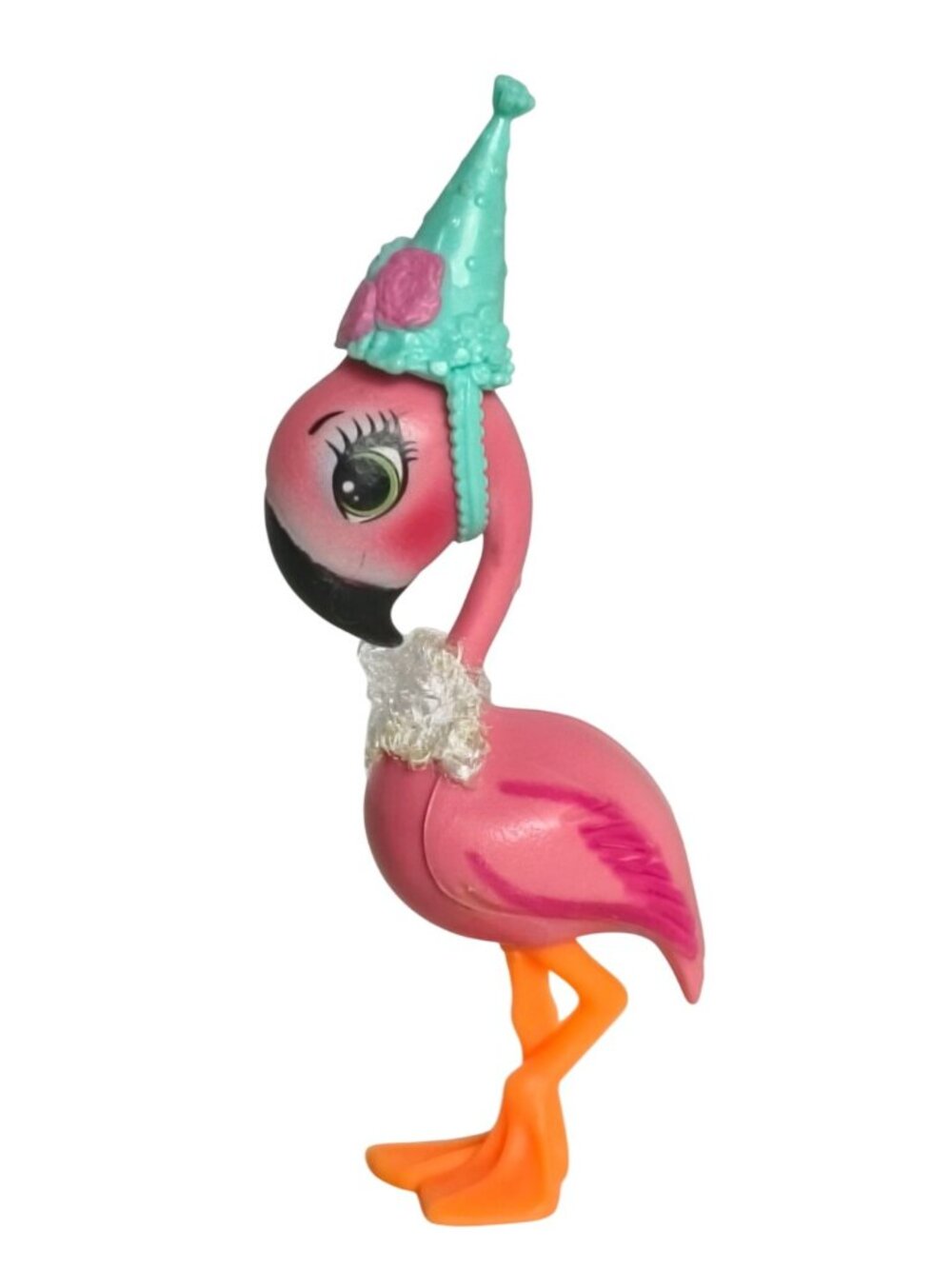 Enchantimals Swash Flamingo Figure Party Hat Pink/Orange 4.5” Toy Collectible